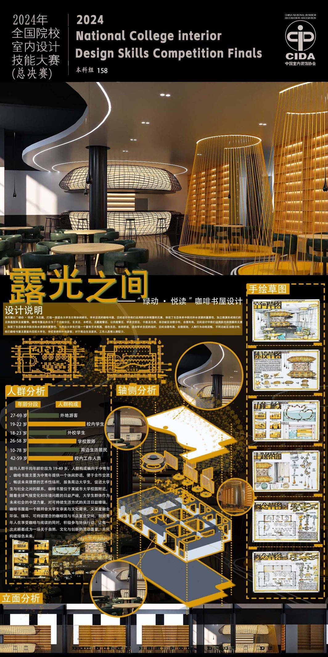 全国院校室内设计技能大赛总决赛k8凯发国际本科组丨2024(图3)
